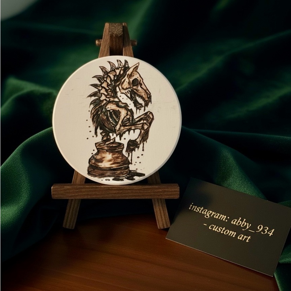 Custom Art Horse Sculpture on Easel